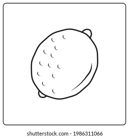 Chidren coloring page fruits Lemon