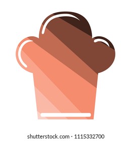 Chief cap icon. Flat color design. Vector illustration.