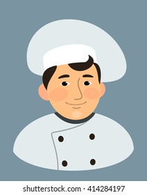 a chief cook - cartoon isolated vector eps10