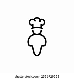 chief cook icon sign vector