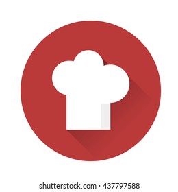 Chief Cook Symbol Toque Cuisine Food Icon in Modern Flat Design