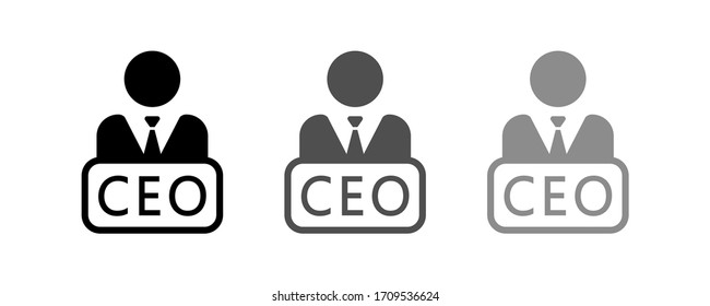 Chief Executive Officer icon stock vector illustration flat design. - Shutterstock ID 1709536624