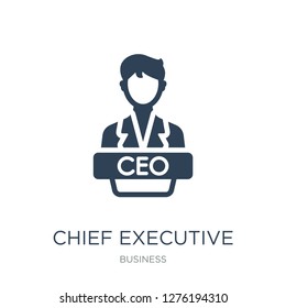 chief executive officer icon vector on white background, trendy filled icons from Business collection, chief executive officer vector illustration