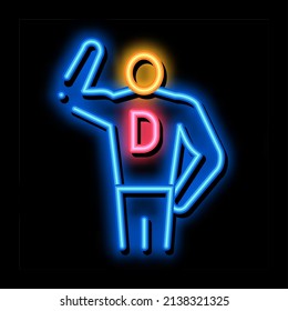 Chief in Family neon light sign vector. Glowing bright icon Chief in Family Sign. transparent symbol illustration