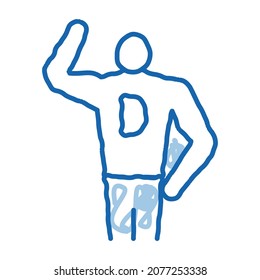 Chief In Family Sketch Icon Vector. Hand Drawn Blue Doodle Line Art Chief In Family Sign. Isolated Symbol Illustration