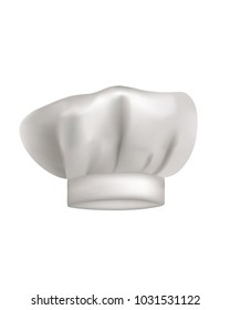 Chief hat on white background, realistic vector