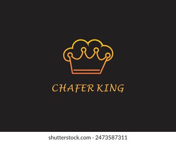 Jefe odio y corona Logo diseño rey jefe 