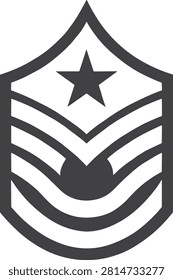 Chief Master Sergeant of the Air Force Rank Insignia with Star Chevron and Shield Symbolizing Highest Enlisted Leadership Authority

