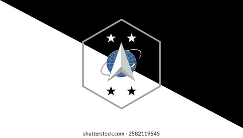 Chief Master Sergeant of the Space Force Flag Vector Illustration Premium Quality