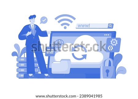 Chief Technology Officer Illustration concept on a white background
