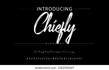 Chiefly vector brush style font, alphabet, typeface