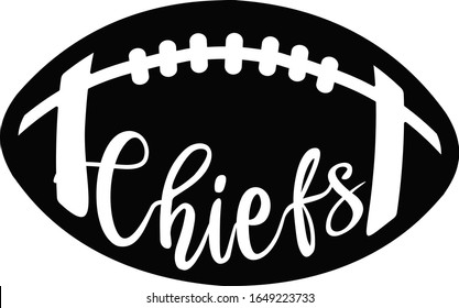 Chiefs Football On White Background. Vector