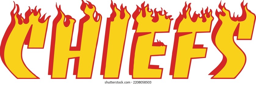 Chiefs text logo - Vector Illustration
