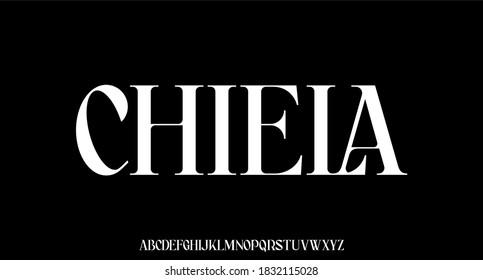 CHIELA, luxury modern font alphabet vector set