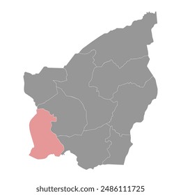 Chiesanuova castelli map, administrative division of San Marino. Vector illustration.