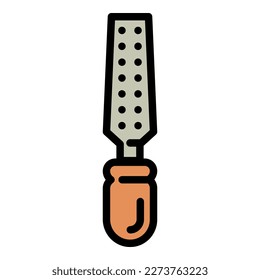 Chiesel tool con outline vector. Carpenter tool. Work constractor