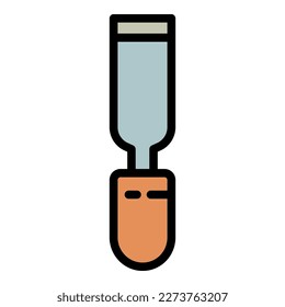 Chiesel tool icon outline vector. Man tool. Work construction