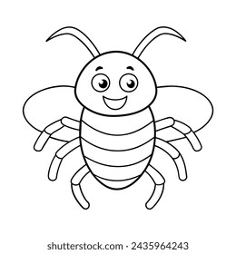 Chigger illustration coloring page for kids 