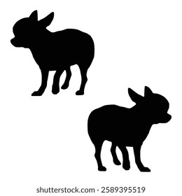 Chihuahua Cattle dog Silhouette, Chihuahua illustration, Chiweenie icon Silhouette, Cattle dog Silhouette illustration