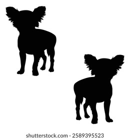 Chihuahua Cattle dog Silhouette, Chihuahua illustration, Chiweenie icon Silhouette, Cattle dog Silhouette illustration