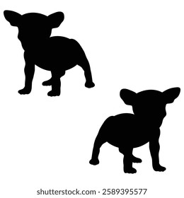 Chihuahua Cattle dog Silhouette, Chihuahua illustration, Chiweenie icon Silhouette, Cattle dog Silhouette illustration