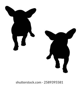 Chihuahua Cattle dog Silhouette, Chihuahua illustration, Chiweenie icon Silhouette, Cattle dog Silhouette illustration