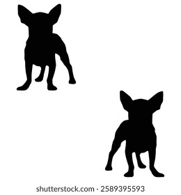 Chihuahua Cattle dog Silhouette, Chihuahua illustration, Chiweenie icon Silhouette, Cattle dog Silhouette illustration