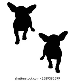 Chihuahua Cattle dog Silhouette, Chihuahua illustration, Chiweenie icon Silhouette, Cattle dog Silhouette illustration