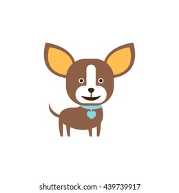 Chihuahua Dog Breed Primitive Cartoon Illustration Adlı Stok Vektör