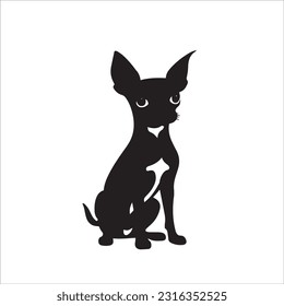 chihuahua dog breed vector illustration