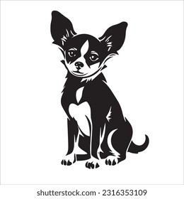 chihuahua dog breed vector illustration