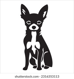 chihuahua dog breed vector illustration
