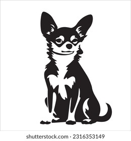 chihuahua dog breed vector illustration