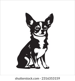 chihuahua dog breed vector illustration