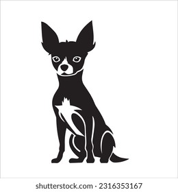 chihuahua dog breed vector illustration