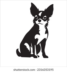 chihuahua dog breed vector illustration