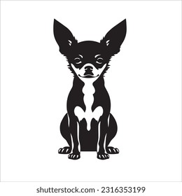 chihuahua dog breed vector illustration