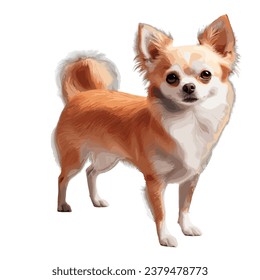 Chihuahua dog. Isolated cutout on a transparent background