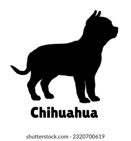 Chihuahua Dog puppies silhouette. Baby dog silhouette. Puppy
