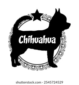 Chihuahua Hund Silhouette, Hund, Hunderassen, Vektor, Silhouette, Logo-Design, Tier, Illustration, Symbol, Zeichen, schwarz, Haustier