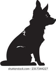 Chihuahua dog silhuette animal white background