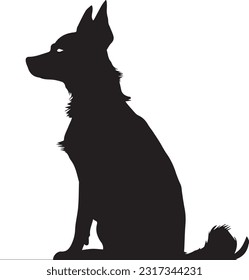 Chihuahua dog silhuette animal white background