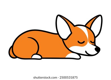 chihuahua dog sleeps icon vector illustration