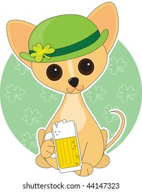 Chihuahua  dressed for St. Patrick's Day