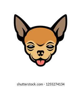 Chihuahua face - isolated vector illustration