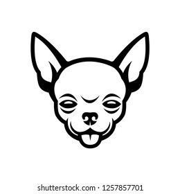 Chihuahua face - isolated vector illustration 