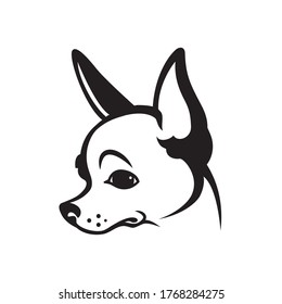 Chihuahua face - isolated vector illustration