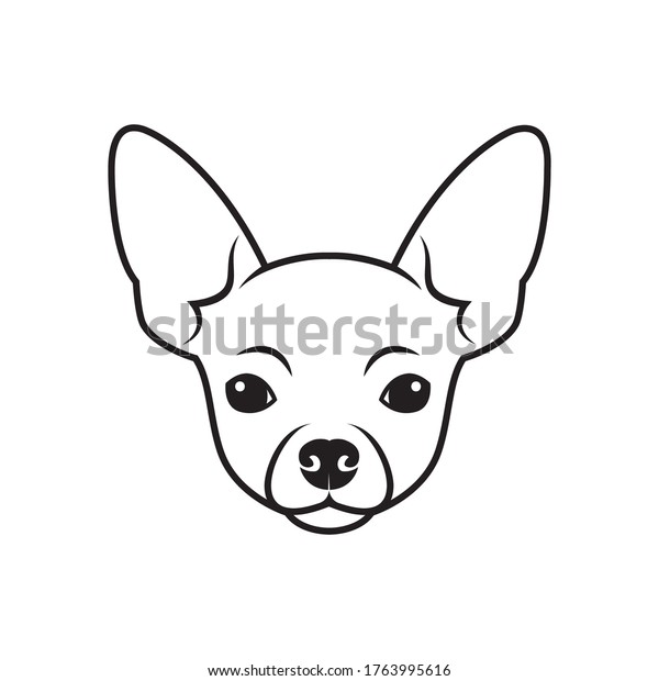 Chihuahua Face Isolated Vector Illustration Stock Vector (Royalty Free) 1763995616 | Shutterstock