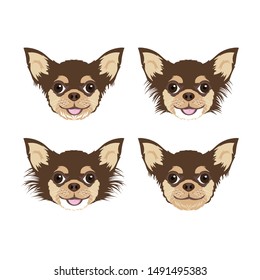 Chihuahua faces good for logo, animal lover, pets logo, tshirt design for chihuahua lover 