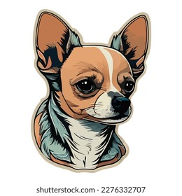 Chihuahua Flat Icon Isolated On White Background